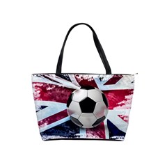 Soccer Ball With Great Britain Flag Classic Shoulder Handbag by Vaneshart