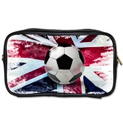 Soccer Ball With Great Britain Flag Toiletries Bag (one Side) by Vaneshart