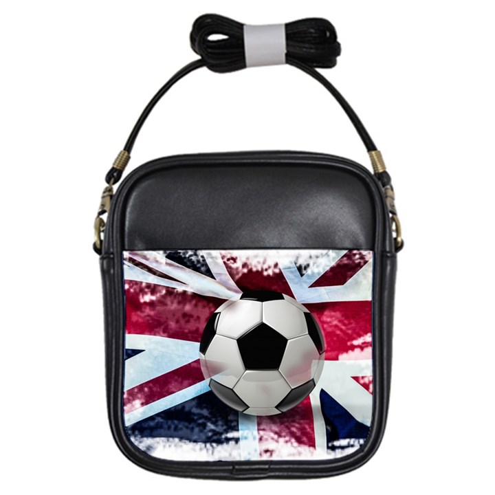 Soccer Ball With Great Britain Flag Girls Sling Bag