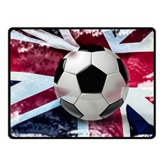 Soccer Ball With Great Britain Flag Fleece Blanket (small) by Vaneshart