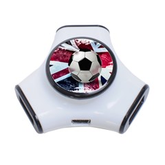 Soccer Ball With Great Britain Flag 3-port Usb Hub by Vaneshart