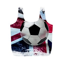 Soccer Ball With Great Britain Flag Full Print Recycle Bag (m) by Vaneshart