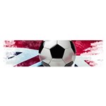 Soccer Ball With Great Britain Flag Satin Scarf (Oblong) Front