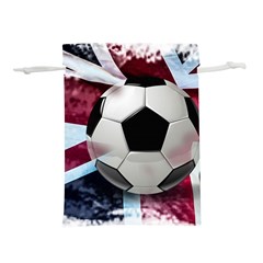 Soccer Ball With Great Britain Flag Lightweight Drawstring Pouch (s) by Vaneshart