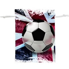 Soccer Ball With Great Britain Flag  Lightweight Drawstring Pouch (xl)