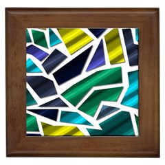 Mosaic Shapes Framed Tile by Vaneshart