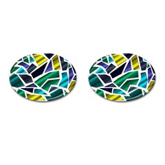 Mosaic Shapes Cufflinks (oval) by Vaneshart