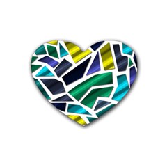 Mosaic Shapes Heart Coaster (4 Pack)  by Vaneshart