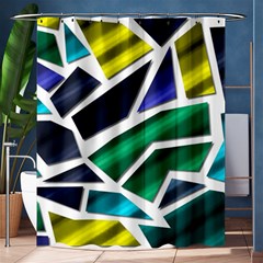 Mosaic Shapes Shower Curtain 60  X 72  (medium)  by Vaneshart