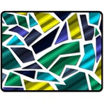 Mosaic Shapes Double Sided Fleece Blanket (Medium)  58.8 x47.4  Blanket Front