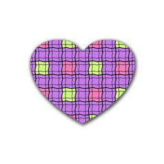 Background Pattern Seamless Rubber Coaster (heart) 