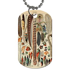 Feathers Birds Vintage Art Dog Tag (two Sides) by Vaneshart