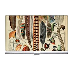 Feathers Birds Vintage Art Business Card Holder