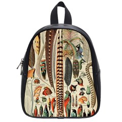 Feathers Birds Vintage Art School Bag (small) by Vaneshart