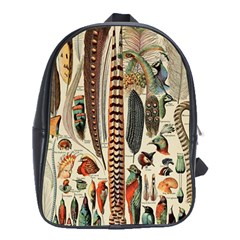 Feathers Birds Vintage Art School Bag (xl) by Vaneshart