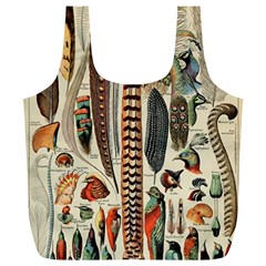 Feathers Birds Vintage Art Full Print Recycle Bag (xl) by Vaneshart