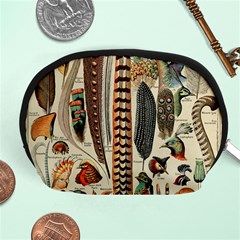 Feathers Birds Vintage Art Accessory Pouch (medium) by Vaneshart