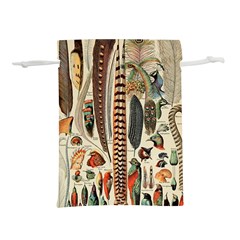 Feathers Birds Vintage Art Lightweight Drawstring Pouch (m)