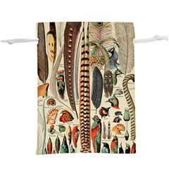 Feathers Birds Vintage Art  Lightweight Drawstring Pouch (xl) by Vaneshart