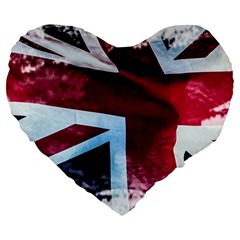 The British Flag Large 19  Premium Heart Shape Cushions