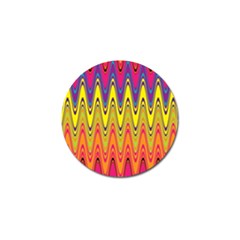 Retro Colorful Waves Background Golf Ball Marker (10 Pack) by Vaneshart