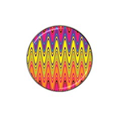 Retro Colorful Waves Background Hat Clip Ball Marker by Vaneshart