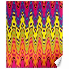 Retro Colorful Waves Background Canvas 20  X 24  by Vaneshart