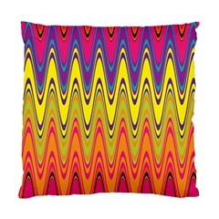 Retro Colorful Waves Background Standard Cushion Case (one Side) by Vaneshart