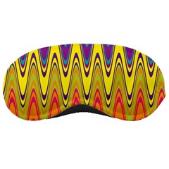 Retro Colorful Waves Background Sleeping Mask by Vaneshart