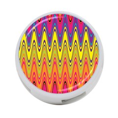 Retro Colorful Waves Background 4-port Usb Hub (one Side) by Vaneshart