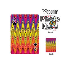 Retro Colorful Waves Background Playing Cards 54 Designs (mini) by Vaneshart