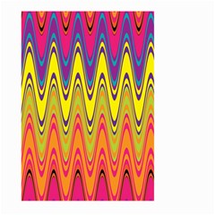 Retro Colorful Waves Background Large Garden Flag (two Sides) by Vaneshart