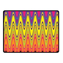 Retro Colorful Waves Background Double Sided Fleece Blanket (small)  by Vaneshart