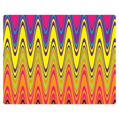 Retro Colorful Waves Background Double Sided Flano Blanket (medium)  by Vaneshart