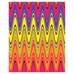 Retro Colorful Waves Background Drawstring Bag (small) by Vaneshart