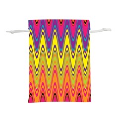 Retro Colorful Waves Background Lightweight Drawstring Pouch (s)