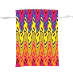 Retro Colorful Waves Background  Lightweight Drawstring Pouch (xl)