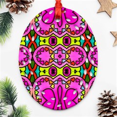 Abstract Background Pattern Oval Filigree Ornament (two Sides) by Vaneshart