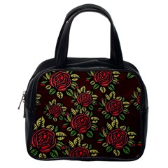 Flower Seamless Tile Background Classic Handbag (one Side) by Vaneshart