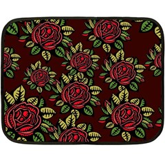 Flower Seamless Tile Background Double Sided Fleece Blanket (mini)  by Vaneshart