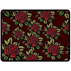 Flower Seamless Tile Background Fleece Blanket (large)  by Vaneshart