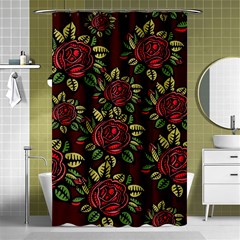 Flower Seamless Tile Background Shower Curtain 48  X 72  (small)  by Vaneshart