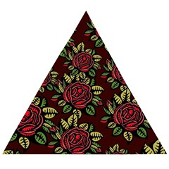 Flower Seamless Tile Background Wooden Puzzle Triangle