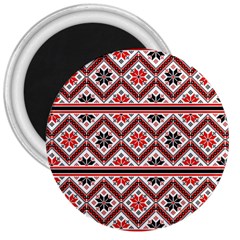 Folklore Ethnic Pattern Background 3  Magnets by Vaneshart