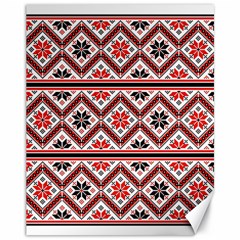 Folklore Ethnic Pattern Background Canvas 11  X 14  by Vaneshart