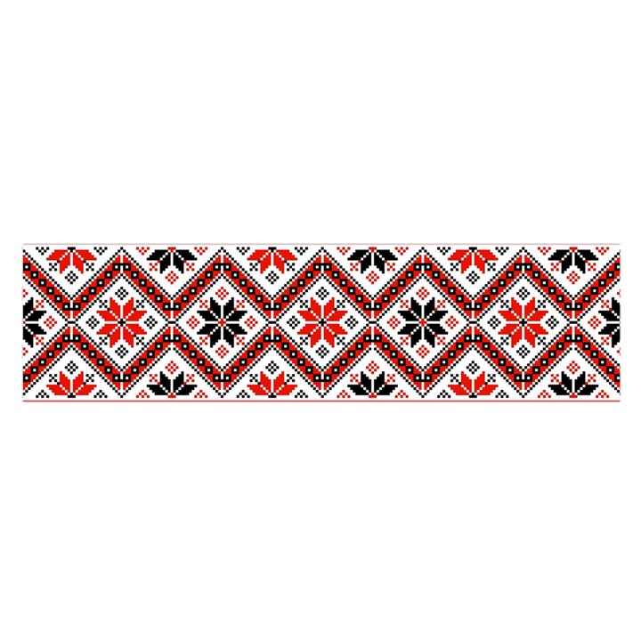 Folklore Ethnic Pattern Background Satin Scarf (Oblong)