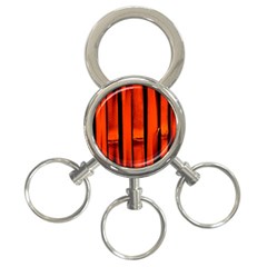 Orange Seamless Bamboo Background 3-ring Key Chain by Vaneshart