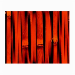 Orange Seamless Bamboo Background Small Glasses Cloth by Vaneshart