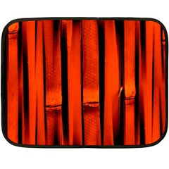 Orange Seamless Bamboo Background Fleece Blanket (mini) by Vaneshart