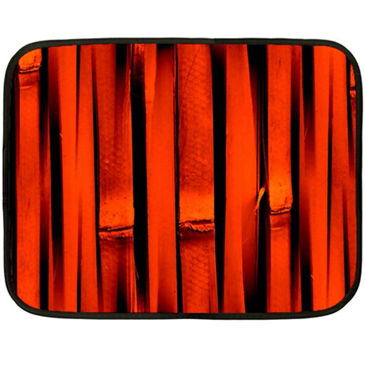 Orange Seamless Bamboo Background Double Sided Fleece Blanket (Mini) 